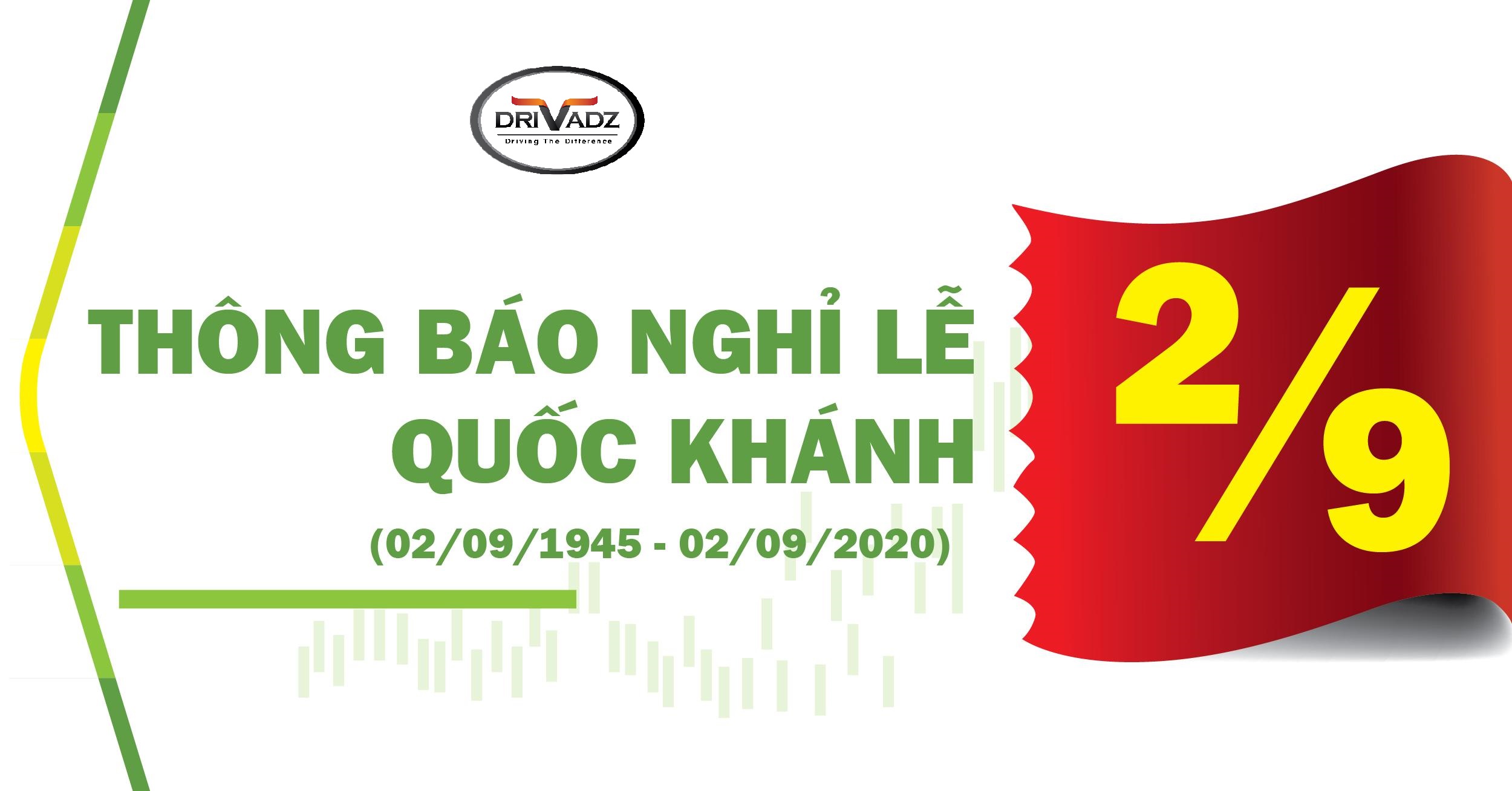 THÔNG BÁO LỊCH NGHỈ LỄ QUỐC KHÁNH 02/09