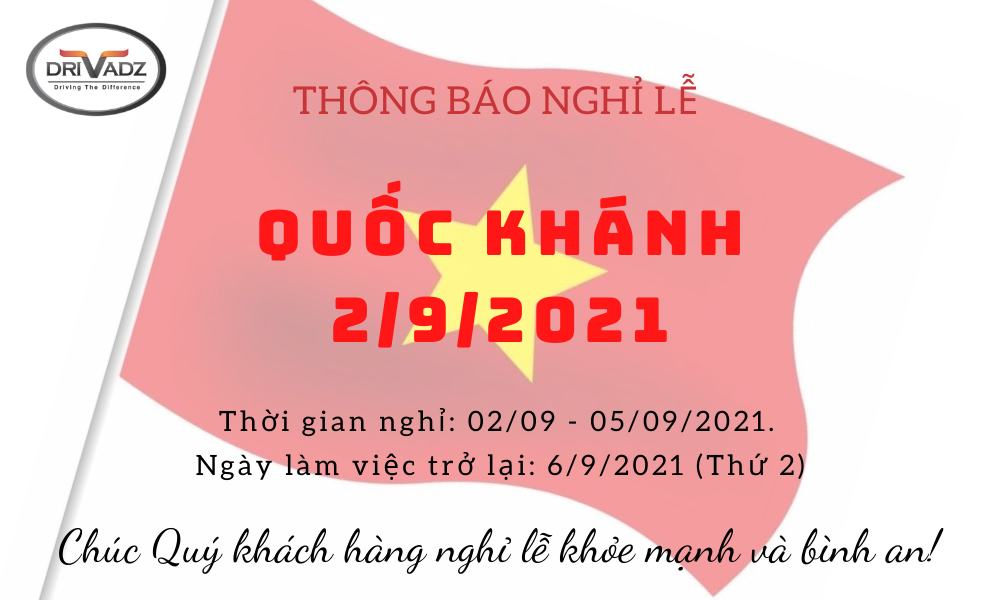 Thông báo nghỉ lễ Quốc Khánh