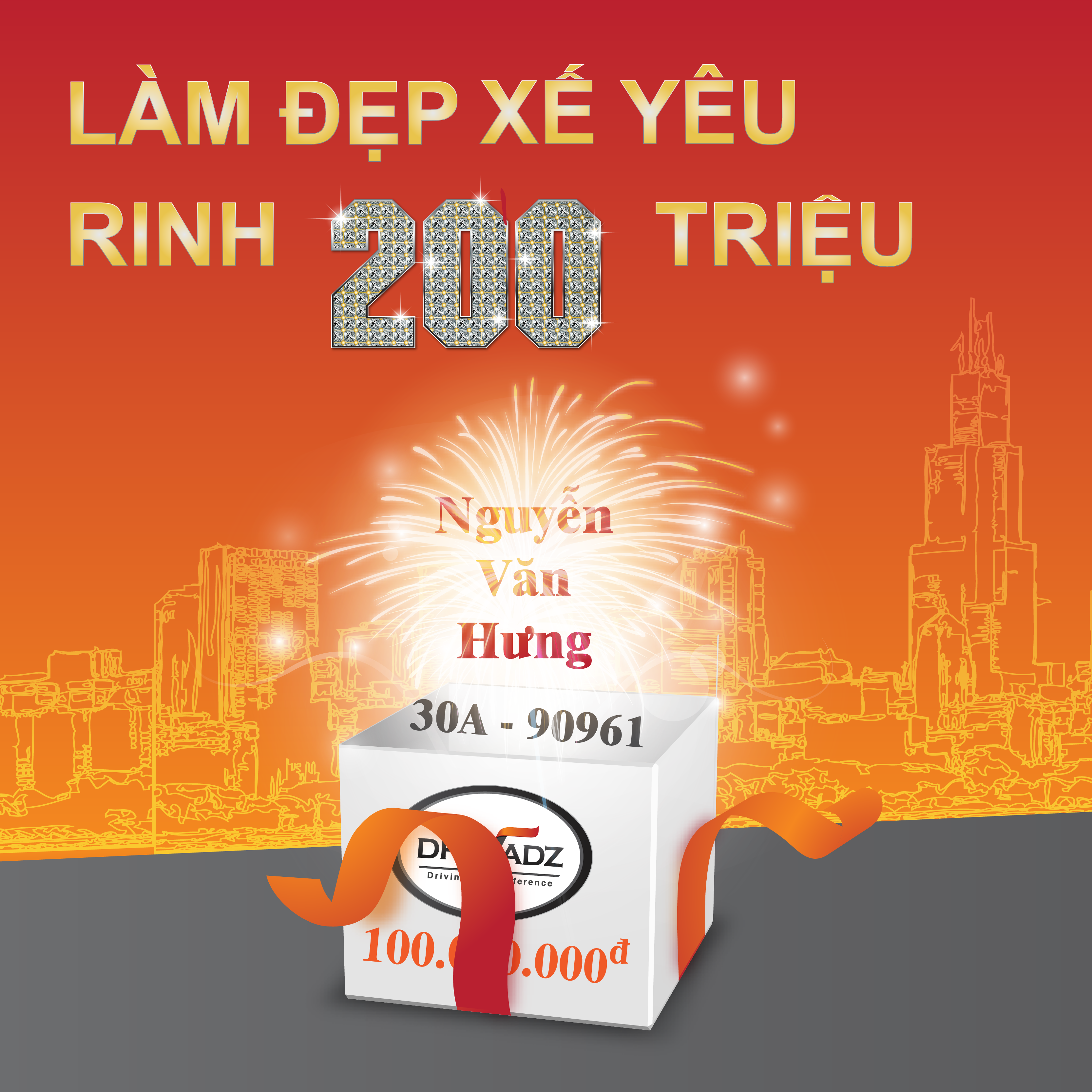 Chúc mừng khách hàng trúng giải "Cán đích" Chúc mừng khách hàng trúng giải "Cán đích"